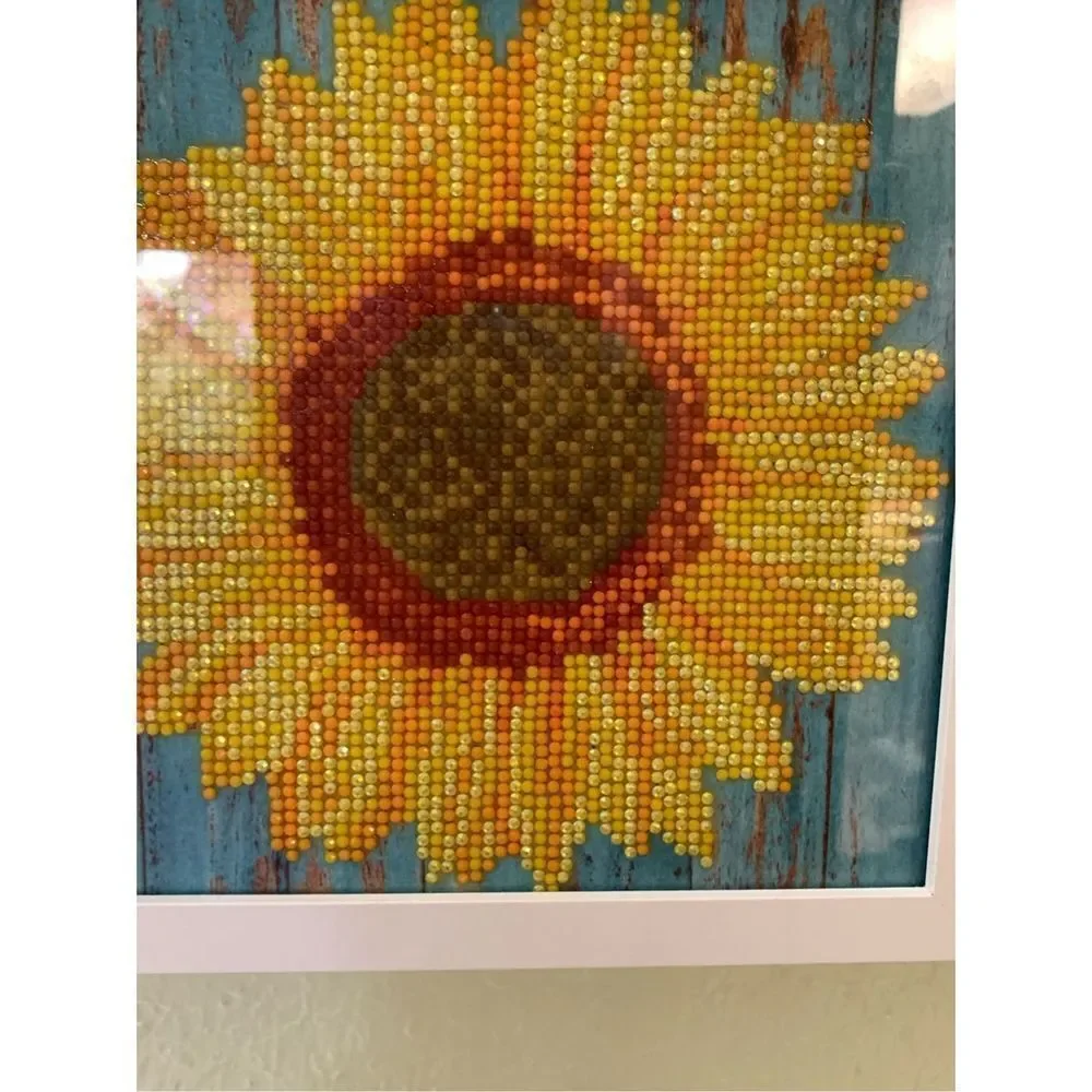 Yellow Sunflower Diamond Dotz In Frame #picture